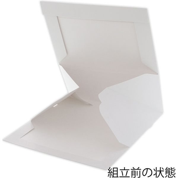 HEIKO サイドオープンケーキ箱 ４号 白 ポケット付 10枚／束 004260003 