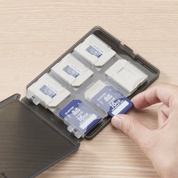 エレコム SDケース/12枚収納/SD/microSD CMC-06NMC12 1個 - アスクル