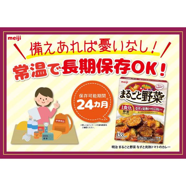 明治 まるごと野菜 なすと完熟トマトのカレー 180g 中辛 1セット（5個） - アスクル