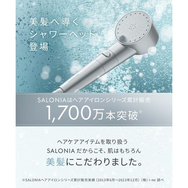 SALONIA シャワーヘッド メタリックシルバー塩素除去3本付 Amazon | SALONIA サロニア シャワーヘッド ファインバブル