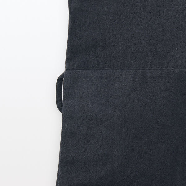 無印良品 着脱しやすい 割烹着 フリーサイズ ダークグレー 良品