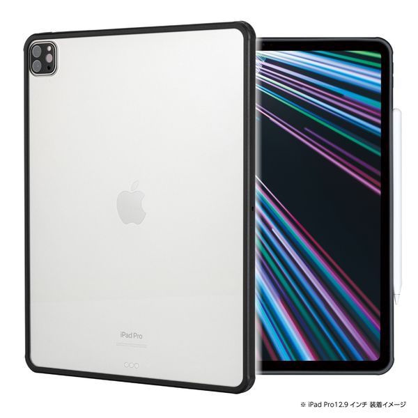 ナカバヤシ iPad Pro 12.9インチ 衝撃吸収背面ケース ブラック ナカバヤシ iPad Pro 12.9インチ 衝撃吸収背面ケース ブラック