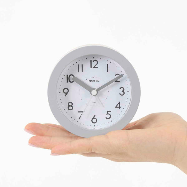 ノア精密 目覚まし時計 ルント 電池式 グレー 454933 1個（直送品