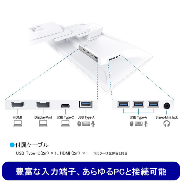 EIZO USB Type-C搭載 27型液晶モニター FlexScan EV2720S-WT 画面回転