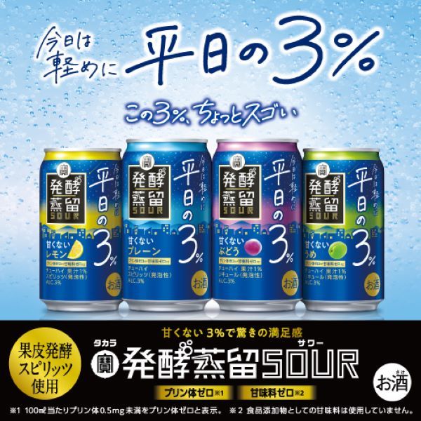 チューハイ タカラ 発酵蒸留サワー 平日の3% 〈レモン〉 缶