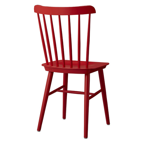 軒先渡し】オリバー ウィンザーチェア カフェチェア 板座 レッド S・CW