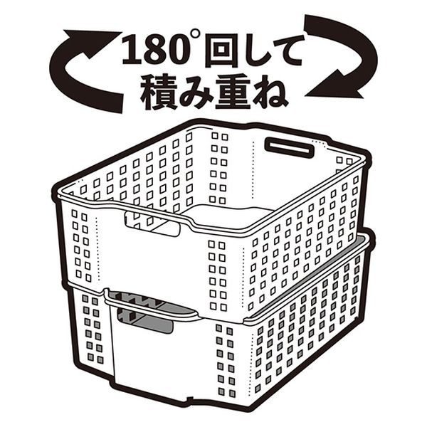 サナダ精工 積み重ねバスケットA4 L8112-W 1セット(10個)（直送