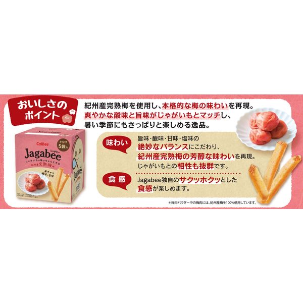 楽天市場】カルビー Jagabee 紀州産完熟梅味 75g 12コ入り 2025