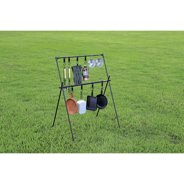 ハンギングラック 2段 フック8個付 トレッカー フィールドハンガー