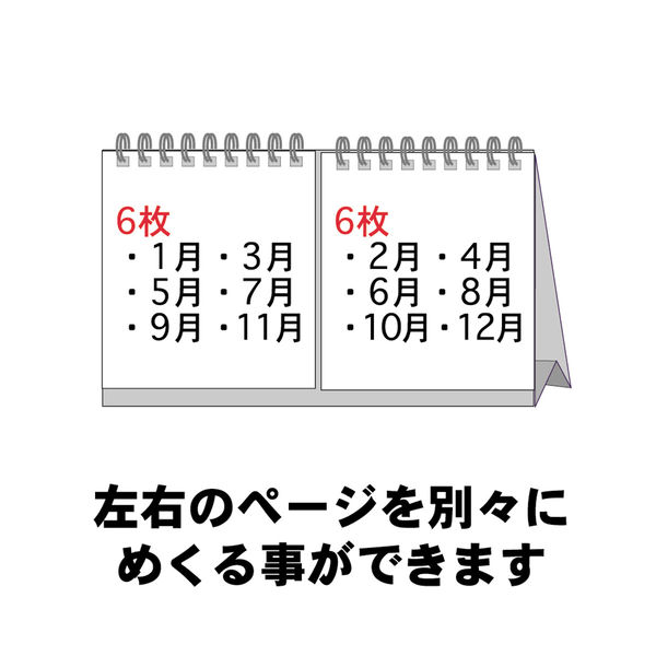 カレンダー エムプラン 【2025年4月版】 卓上カレンダー ベーシック A5 2