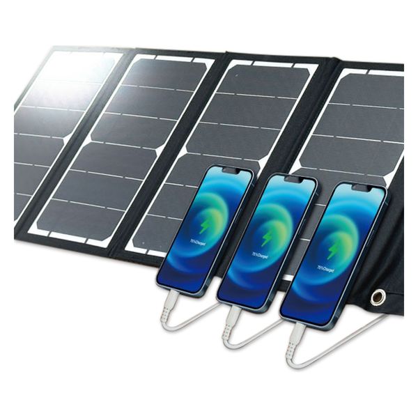 air-J　ポータブルソーラー充電器24W　AJ-SOLAR24W BK air-j ポータブルソーラー充電器 AJ-SOLAR24W BK - Just MyShop