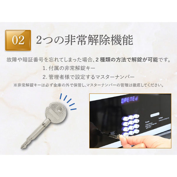 ネットフォース エヌセーフ ホテルセーフ テンキー錠 スチール