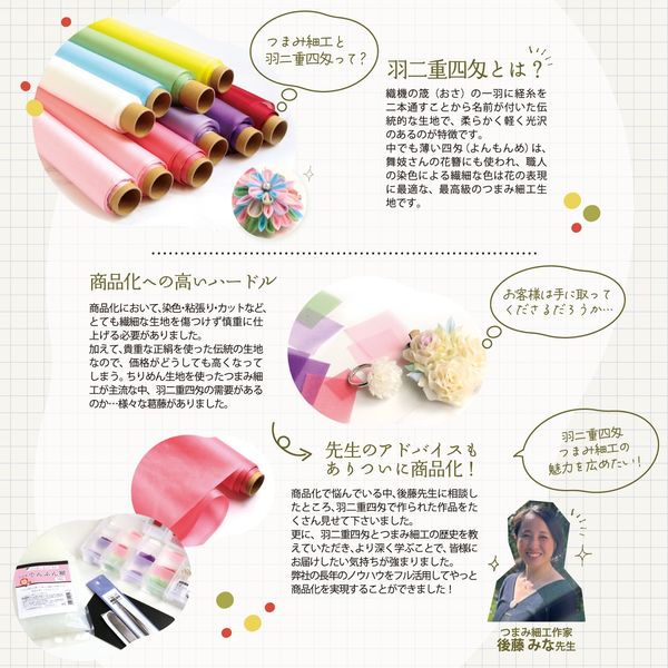 日本紐釦貿易(Nippon Chuko) 正絹 羽二重四匁 つまみ細工用