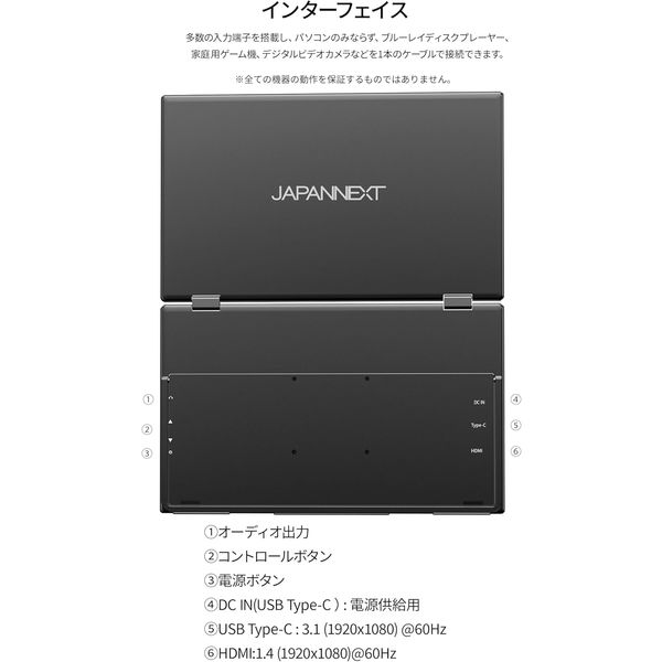 ジャパンネクスト 15.6インチ デュアルモバイルディスプレイ(1920x1080