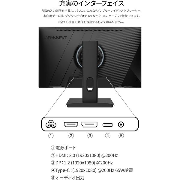 ジャパンネクスト 23.8インチ ゲーミングモニター(1920x1080/IPS/200Hz