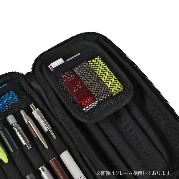 ブリッジング25 収納ケース ブラック サメワッペン 楽天市場】[14%OFF]ツインファスナーペンケース だつりょく