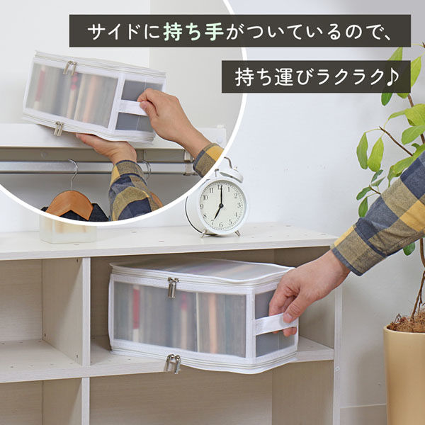 アストロ CD収納クリアケース ホワイト 711-89 1セット(1個×3)（直送品）