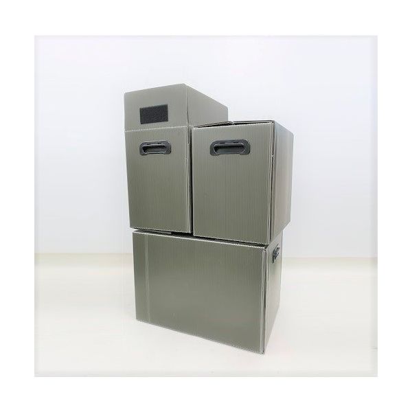 エスコ 333x238x325mm/A4 プラダンBOX(マジックテープ付