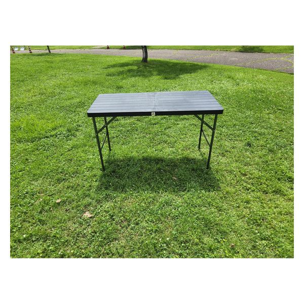 谷村実業 木目調折りたたみテーブル 120cm TAN-3006-120 1個