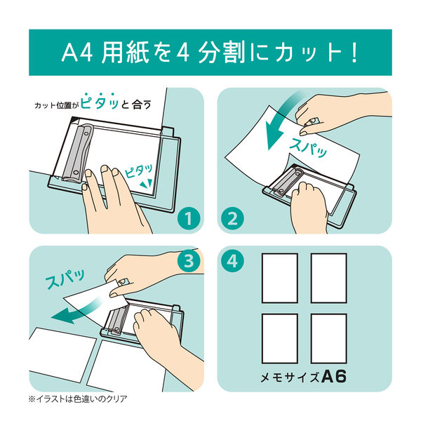クツワ ヨンブンカッツ ブラック ペーパーカッター VS028BK 1 クツワ ヨンブンカッツ ブラック ペーパーカッター VS028BK 1