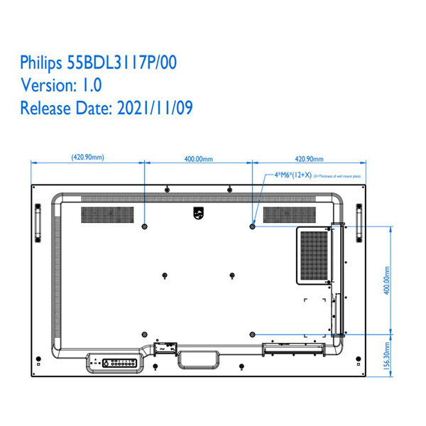 【新品】PHILIPS　大型 業務用 ディスプレイ 複数言語対応　55型 Business Monitor MultiView 搭載 4K ウルトラ HD 液晶