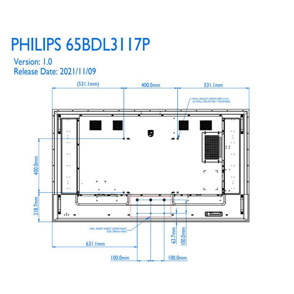 フィリップス 65インチ 4K液晶大型モニター 700cd 24時間連続稼働可能