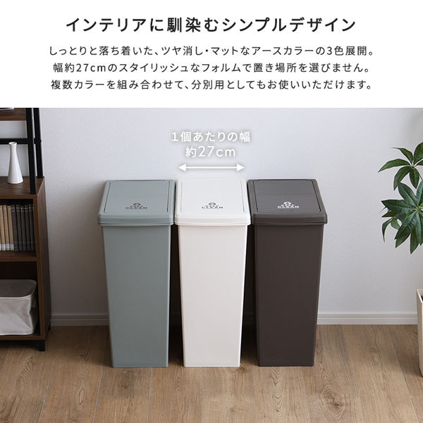ホームテイスト スライドオープンタイプ ゴミ箱 45L 幅270×奥行