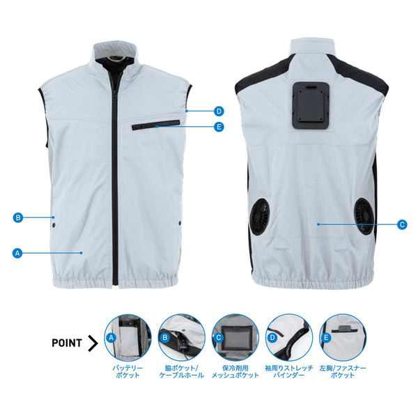 THANKO 冷蔵服4 シルバーグレーベストタイプ 圧倒的に冷える「冷蔵服4 (ベスト/半袖）」』を発売 | サンコー