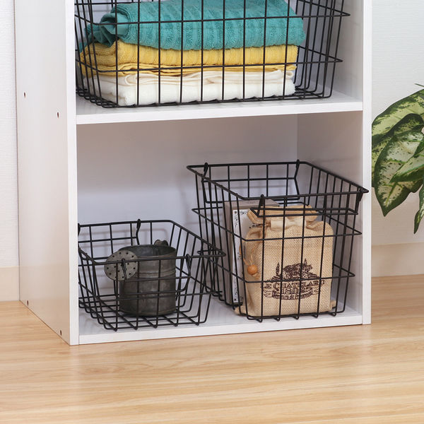 不二貿易 ワイヤーバスケット スタック C 14228 1個 - アスクル