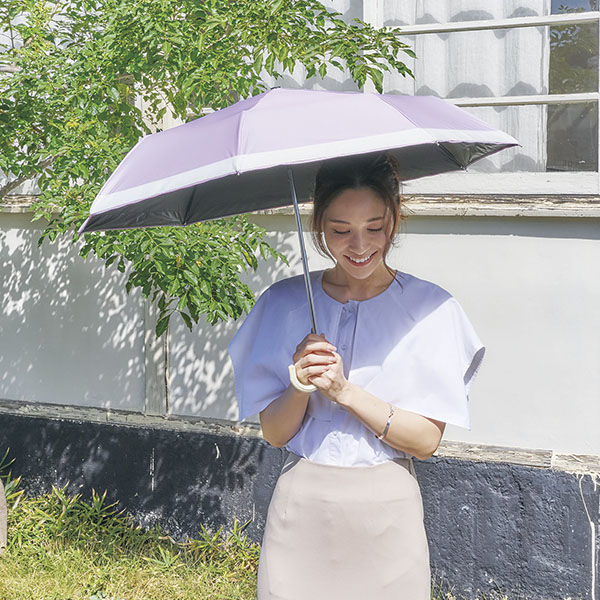 コジット 折り畳み傘 晴雨兼用 3段 コンパクト ラベンダー