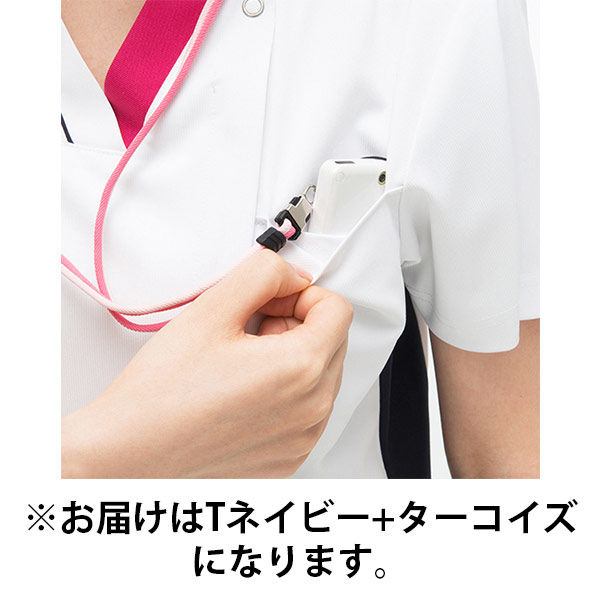 ナガイレーベン 男女兼用スクラブ Tネイビー+ターコイズ S LX