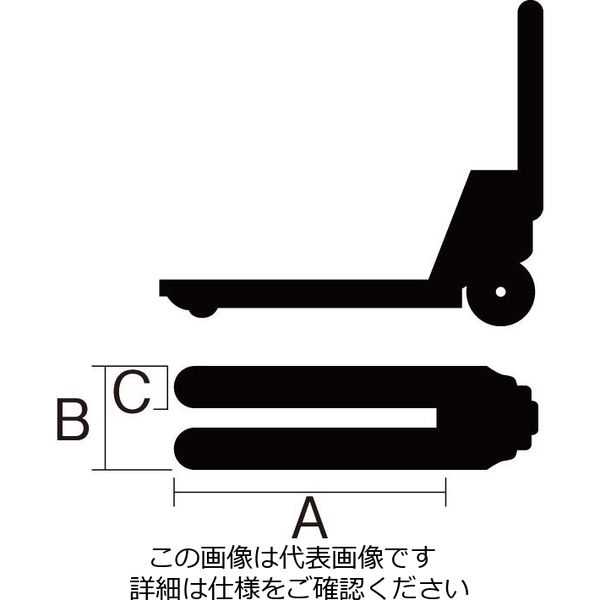 エスコ（esco） 1.0ton/1000mm ハンドパレットトラック 1台 EA985EG-13（直送品） - アスクル