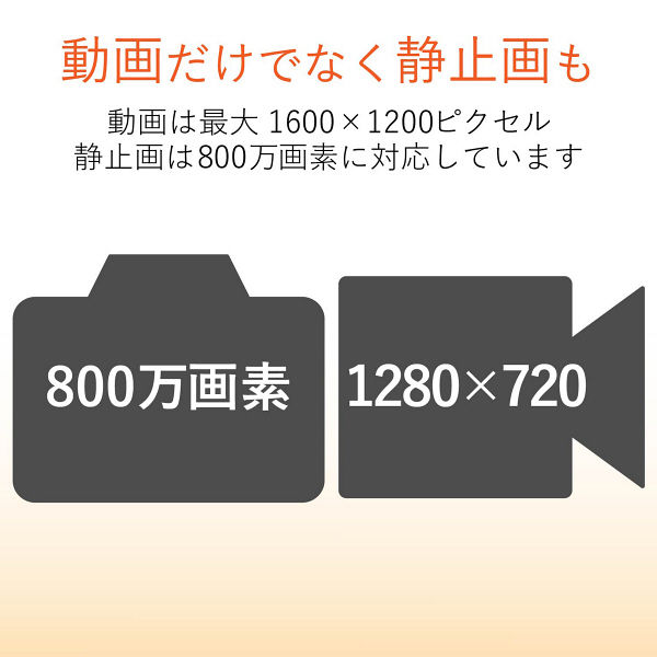 WEBカメラ マイク内蔵 200万画素 高精細ガラスレンズ 上下角度調整可能