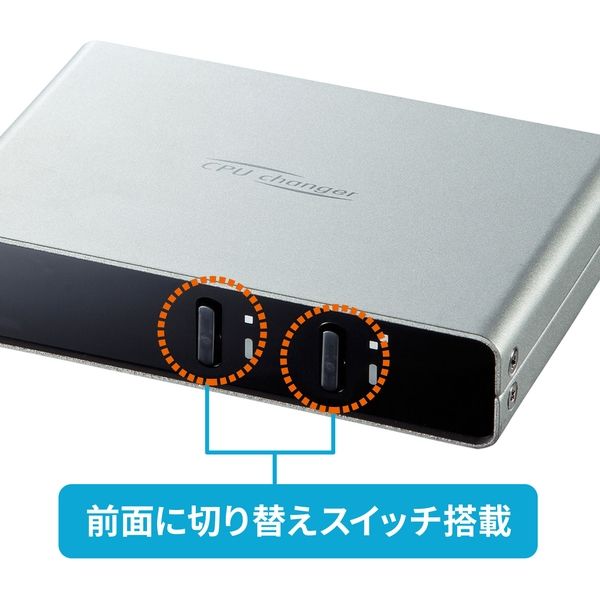 サンワサプライ パソコン自動切替器(2:1) SW-KVM2LUN2 1個