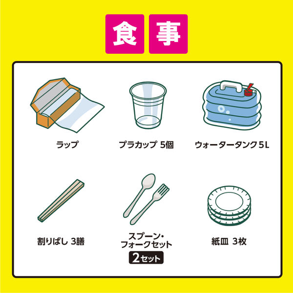 アイリスオーヤマ 防災セット食品付き 2人用 67点 - 防災関連グッズ