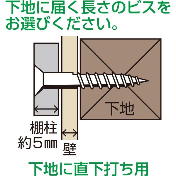 New Hikari (ニューヒカリ) ステンレス棚柱用ビス 白頭 φ3.1×20 50本入 20袋（直送品） - アスクル