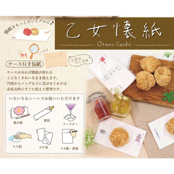 3516 乙女懐紙Break Time ケース付 1セット カミイソ産商（直送