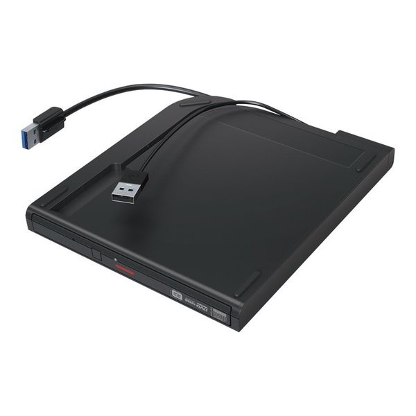 ポータブルDVDドライブ バッファロー USB3.2（Gen1）対応 書込ソフト添付 ブラック DVSM-PTV8U3-BKB 1台