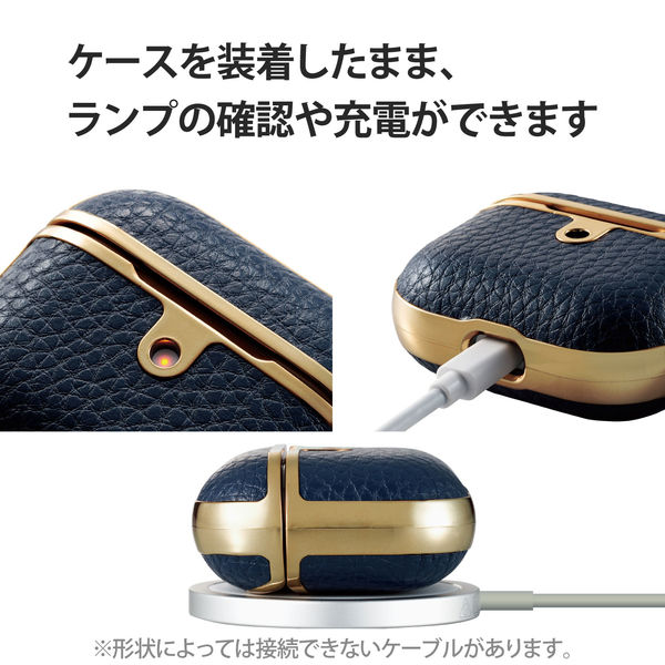 AirPods 第3世代 ケース カバー ソフトレザー カラビナ付