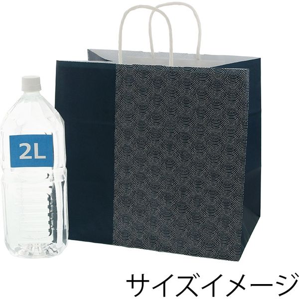 シモジマ 手提げ紙袋 25チャームバッグ 34-1 鮫小紋 003269924 1