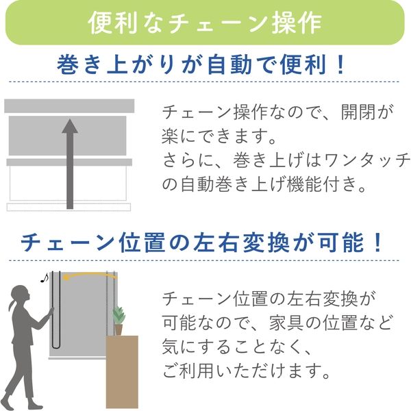 幅1cm単位】プロ仕様「遮光」ロールスクリーン幅190cm×高201～240cm