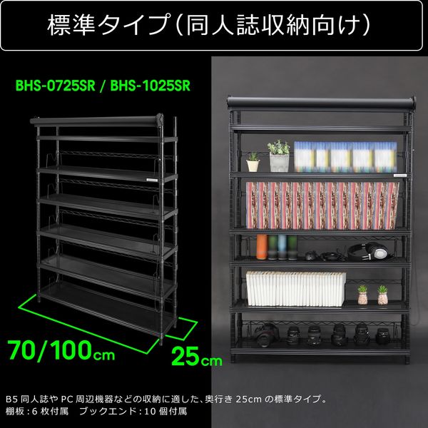 【軒先渡し】 Bauhutte スクリーンラック スタンダード 幅704×奥行339×高さ1463mm ブラック 1台（直送品）