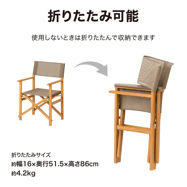 タカショー　キャリーディレクターチェア　MWF-32C　未使用品 タカショー キャリーディレクターチェアー MWF-32C（直送品