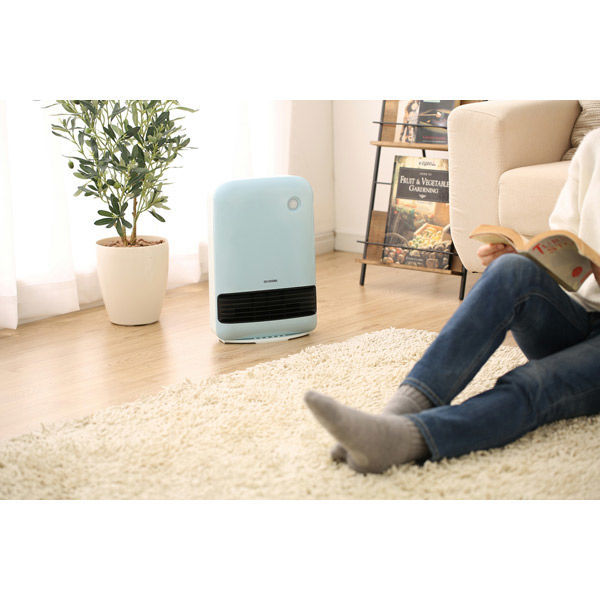 セラミックファンヒーター　ブルー 大風量セラミックファンヒーター（人感センサー付）｜大風量