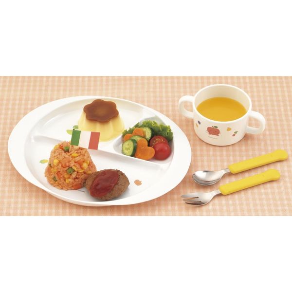 三信化工 こども食器 三ツ仕切皿 サラダっこ MS-879-WSS（直送品
