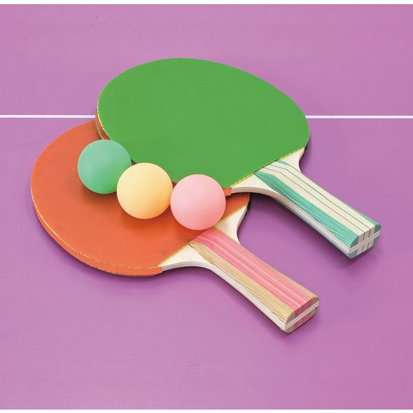 スパイス バカンス バイカラー キャリー卓球台セット ピンク×イエロー