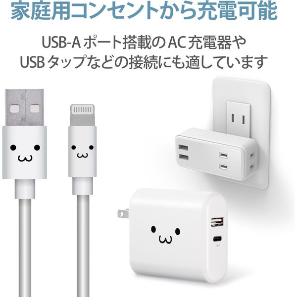 ライトニングケーブル 30cm カラフル A-Lightning ホワイト MPA