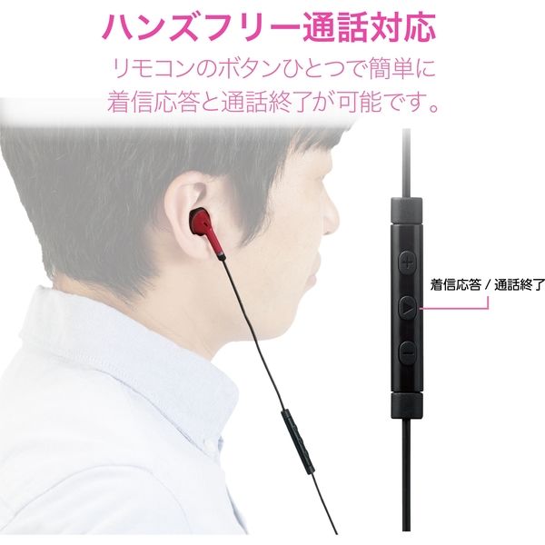 マイク付きイヤホン ライトニング端子 セミオープン型 13.6mm