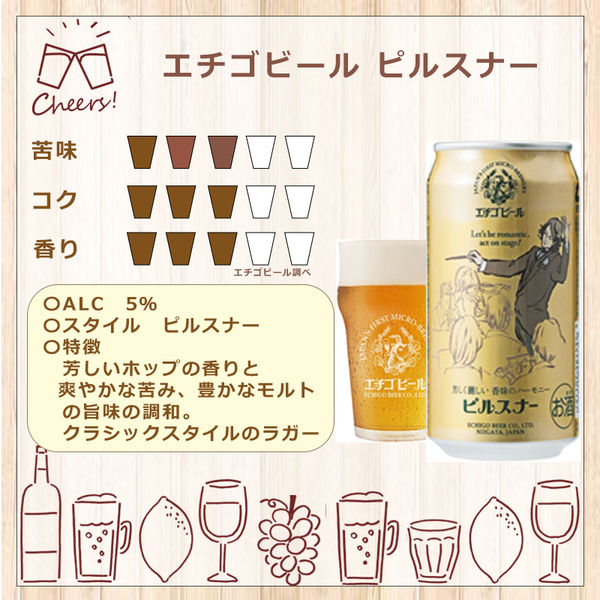 楽天市場】[ケース] エチゴビール ピルスナー 5度 350ml×24本 缶