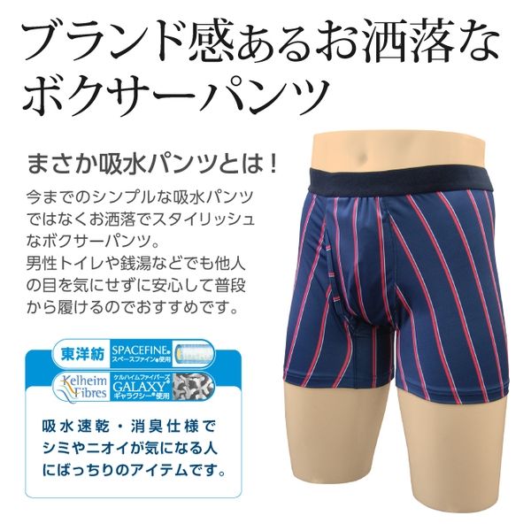 辻一 超薄型失禁パンツ ボクサータイプ 吸水 抗菌防臭 消臭 吸水